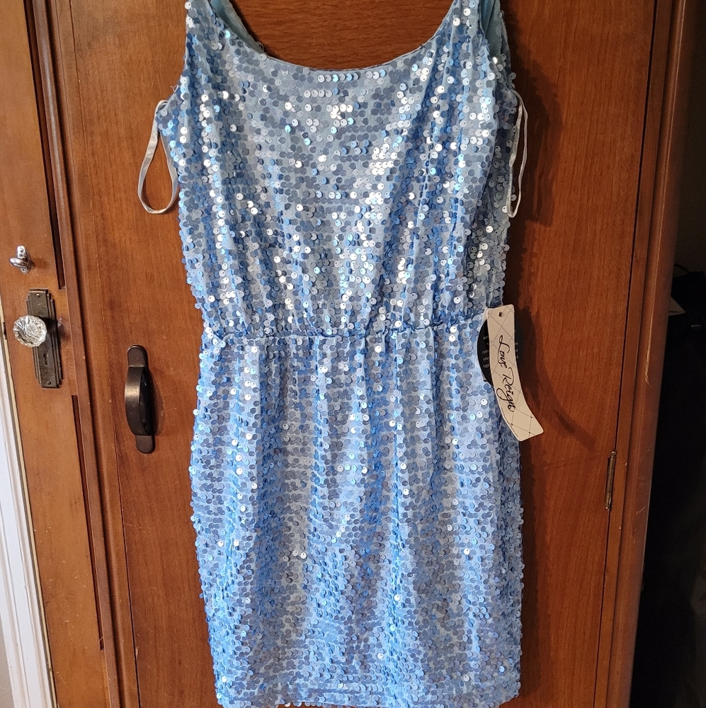 NWT - Love Reigh Blue Sequin mini dress